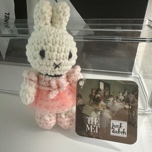 MIFFY - Crocheted Mini Plushie in a Edgar Degas Ballerina Dress Keychain - NWT